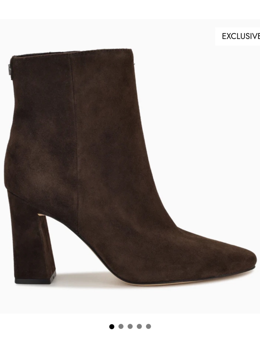 Nine West Reraye Dark Brown Suede Block Heel Ankle Boots 7M NWT
